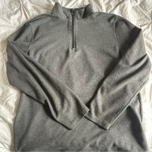 Mens Large Denver Hayes Gray Zip Up Sweater Classic Knit